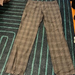 Hugo Boss plaid pants.